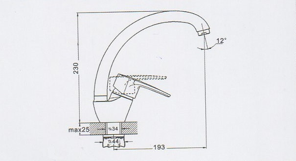 Змішувач для кухні ZEGOR (TROYA) YUB4-A181