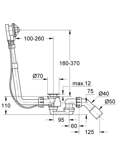 Зливний і переливний гарнітур для ванни Grohe (28939000)
