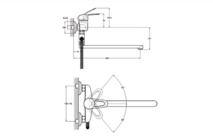 Змішувач для ванни ZEGOR (TROYA) NHK6-B048