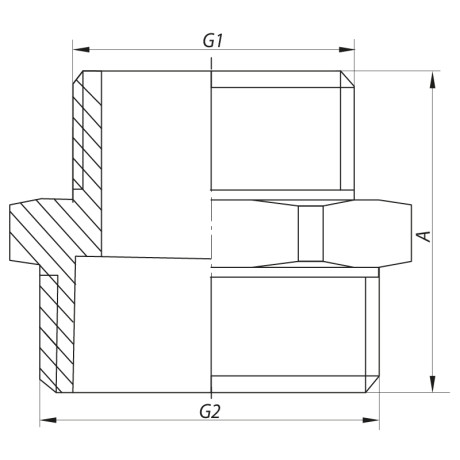 Ніпель редукційний 1/2 "x1-1 / 2" Koer KF.N0616 (KF0040)