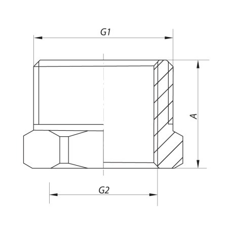 Футорка 1/2 "х3 /4" Koer KF.F0608 (KR2983)