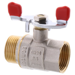 Кран кульовий WATERPRO WP607-20FMW - 3/4" FMW ГШМ, ручка "метелик" червона (WP0149)