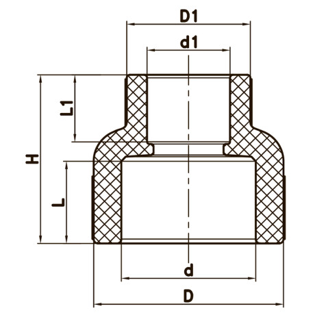 Муфта редукційна ВВ 40x25 PPR Koer K0035.PRO (KP0043)