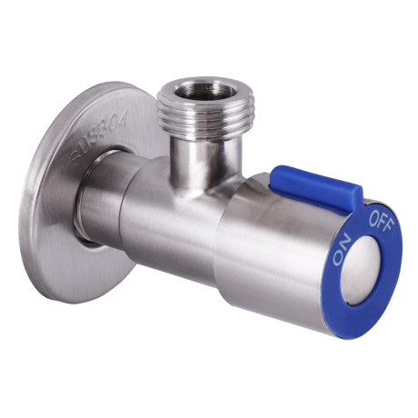 Кран для подключения сантехнических приборов 1/2x1/2 MIXXUS VAL-01 синий (нержавеющая сталь) (SS0048)