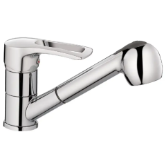 Смеситель для кухни Haiba HANSBERG 014 c выдвижной лейкой (HB0208)