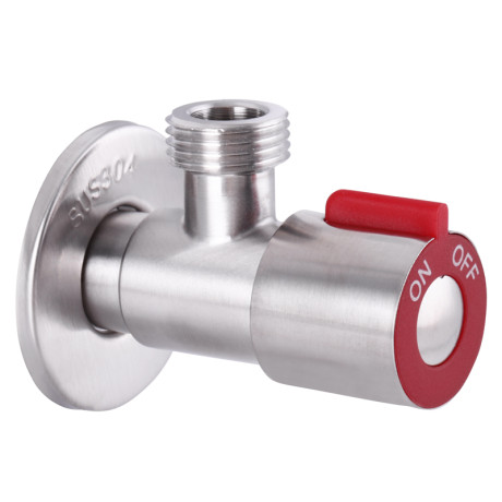 Кран для подключения сантехнических приборов 1/2x1/2 MIXXUS VAL-02 красный (нержавеющая сталь) (SS0049)