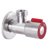 Кран для подключения сантехнических приборов 1/2x1/2 MIXXUS VAL-02 красный (нержавеющая сталь) (SS0049)