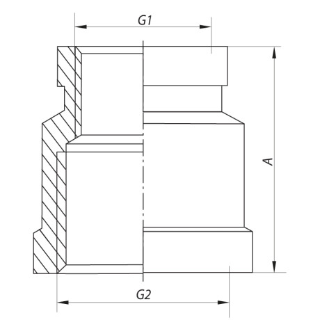 Муфта редукційна 1/2"х3/4" Koer KF.C0608 (KF0019)