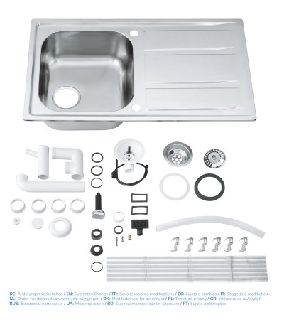 Мийка для кухні із нержавіючої сталі Grohe K400 (31566SD0)