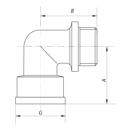 Кут 1/2'' НВ Koer KF.L06MF (KF0075)