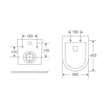 Унітаз підвісний Mixxus Premium Ellipse-0303-R Black 520x365x360mm, система змиву RIMLESS (MP6464)