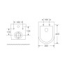 Унітаз підвісний Mixxus Premium Ellipse-0303-R Black 520x365x360mm, система змиву RIMLESS (MP6464)