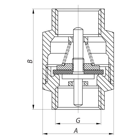 Клапан зворотний 1-1/4" (Koer KR.171) (KR0130)