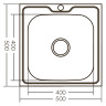 Кухонна мийка накладна Zerix Z5050-06-160E (Satin) (ZX1609)