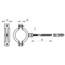 Хомут трубний оцинкований KOER KCB.10.G 1-1 / 2 "(47-51) сірий (KR2788)