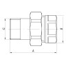 Згін американка 1 "прямий Koer KR.341 (KR0133)
