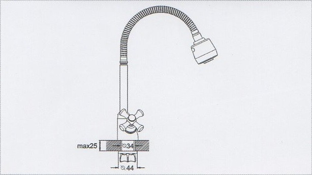 Змішувач для кухні ZEGOR (TROYA) DTZ4-E827