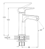 Змішувач для умивальника SOLONE FAB1-A020