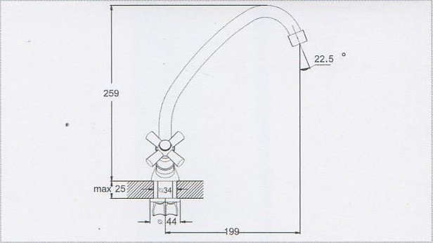 Смеситель для кухни ZEGOR (TROYA) DFR4-A722