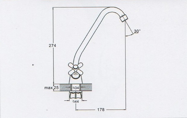 Змішувач для кухні ZEGOR (TROYA) DAK4-A827