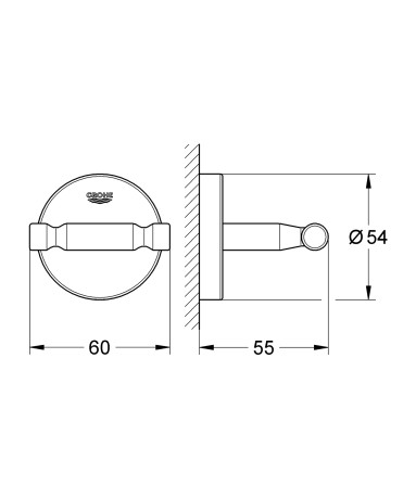 Гачок для халату Grohe Bau Cosmopolitan Neutral (40461001)