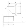 Кут 1'' НВ Koer KF.L10MF (KF0077)