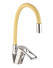 Кухонний змішувач із силіконовим виливом Zerix YUB 181 Reflector Ivory (ZX4976)