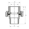 Згін-американка ЗР 25x3 / 4M PPR Koer K0136.PRO (KP0172)