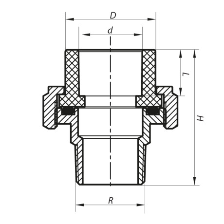 Згін-американка ЗР 25x3 / 4M PPR Koer K0136.PRO (KP0172)