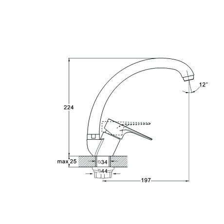 Змішувач для кухні ZEGOR (TROYA) PUD4-A045