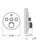 Термостат прихованого монтажу на 3 споживача Grohe Grohtherm SmartControl (29121000)
