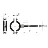 Хомут трубний оцинкований Koer KCB.20 1-1 /2" (47-51) чорний (KR2799)