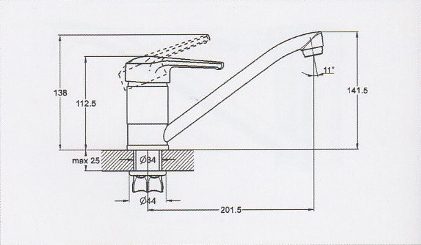 Смеситель для умывальника ZEGOR (TROYA) PED4-A181