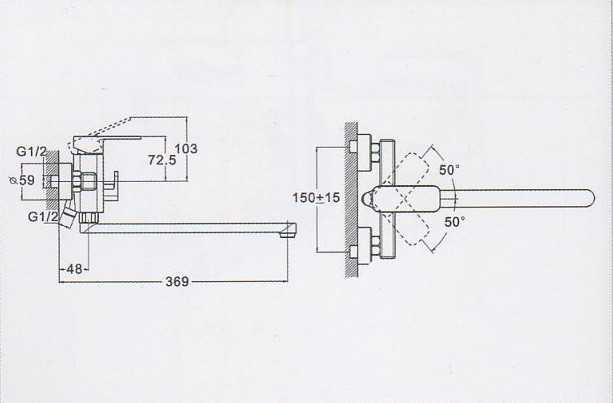 Змішувач для ванни ZEGOR (TROYA) LEB7-B123KH