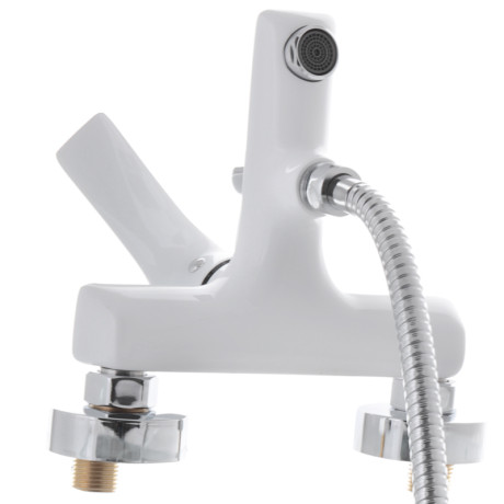 Смеситель для ванны с короткий излив MIXXUS PREMIUM EVA 009 EURO White (MI5811)