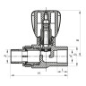 Вентиль радіаторний прямий PPR 20x1/2 (Koer K0165.PRO) (KP0213)