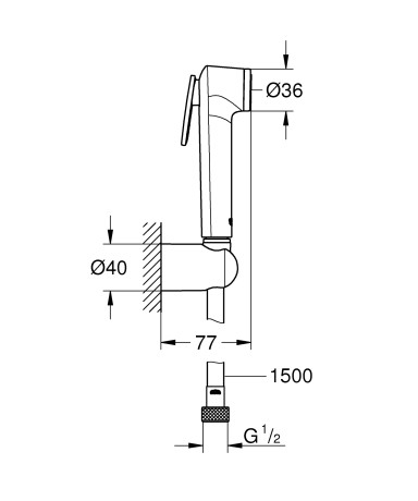 Гігієнічний душовий набір Grohe Tempesta-F Trigger Spray (26353000)