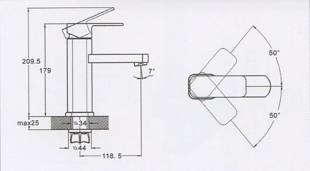 Змішувач для умивальника ZEGOR (TROYA) LEB1-A123KT