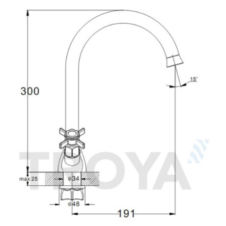 Змішувач для кухні ZEGOR (TROYA) QMG4-A621