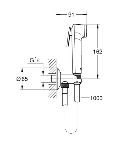Гігієнічний душовий набір Grohe Tempesta-F Trigger Spray (26358000)