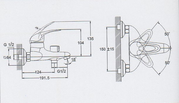 Змішувач для ванни ZEGOR (TROYA) NHK3-A048