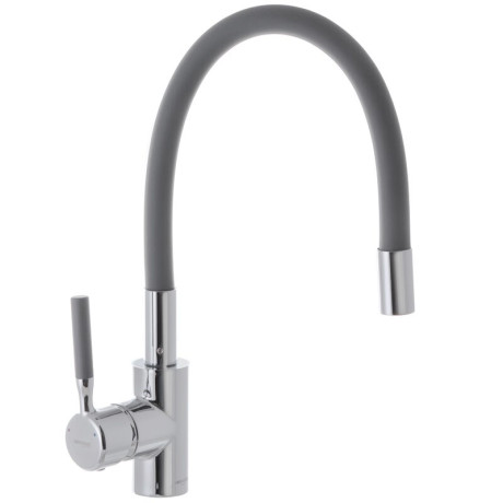 Смеситель для кухни с силиконовым носиком MIXXUS PREMIUM RIO 011 Grey (MI5816)