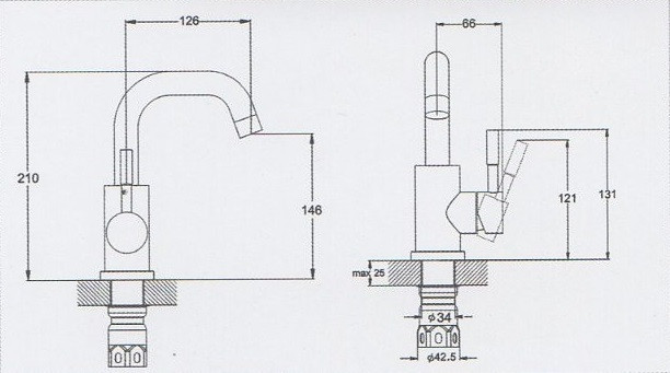 Смеситель для умывальника ZEGOR (TROYA) SAP1-A090