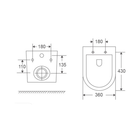 Унітаз підвісний Mixxus Premium Ellipse-0302-T3 495x360x370mm, система змиву Tornado 3.0 (MP6462)
