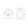 Унітаз підвісний Mixxus Premium Ellipse-0302-T3 495x360x370mm, система змиву Tornado 3.0 (MP6462)