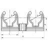 Подвійне кріплення для PPR труби 25 KOER K0081.PRO (KP0097)