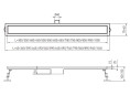 Душовий трап із нержавіючої сталі SUS304 Koer FD35-70x800-Black (KR4746)