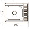 Мийка кухонна Zerix Z6060L-04-160E (Satin) (ZM0567)
