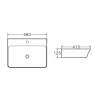 Умивальник накладний керамічний Mixxus Premium Bevel-0202 з переливом 560x415x125mm (MP6481)