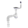 Сифон для кухні Zerix SK-02-C 3 1/2"x40 з різьбовим випуском та круглим переливом (ZX4954)